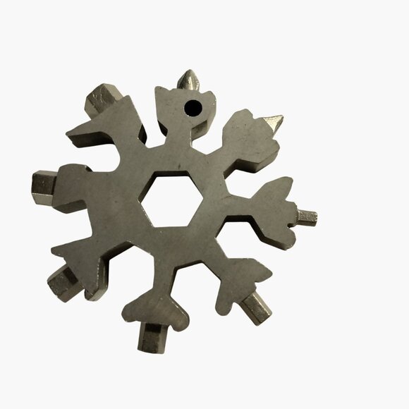Metal Snowflake Multi Tool Keychain With 18 In1 Functions - Picture 2 of 11